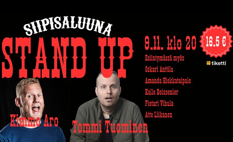 Siipisaluunan stand up -ilta! Biljetter