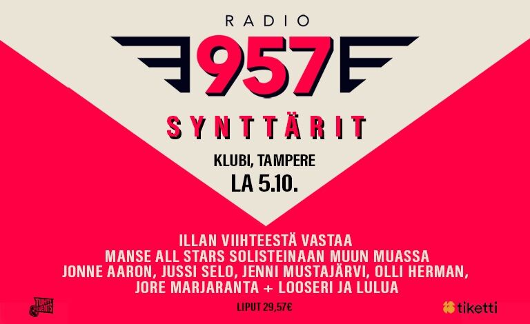 Radio 957:n synttärit Liput