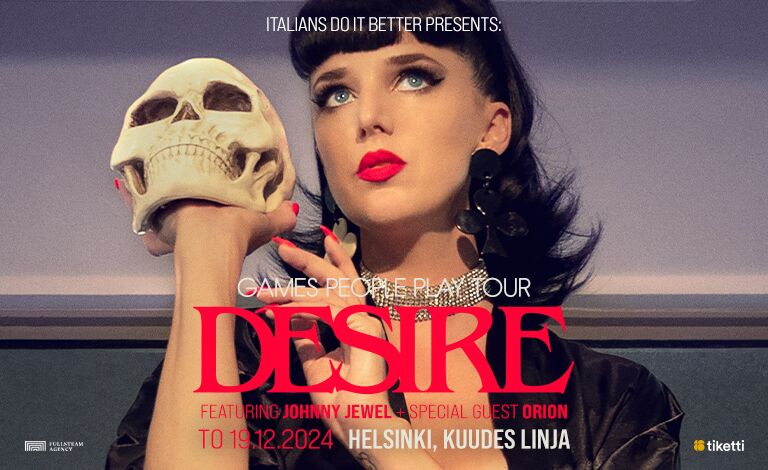 DESIRE featuring Johnny Jewel (US) + ORION (US) Liput