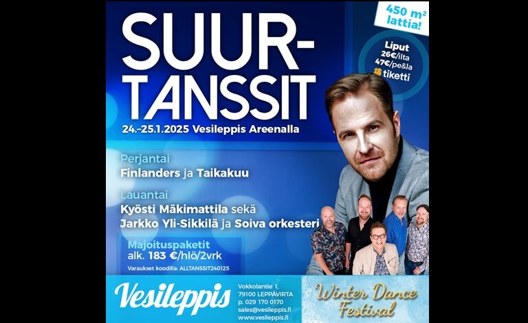 Vesileppiksen Suurtanssit 2025 Liput