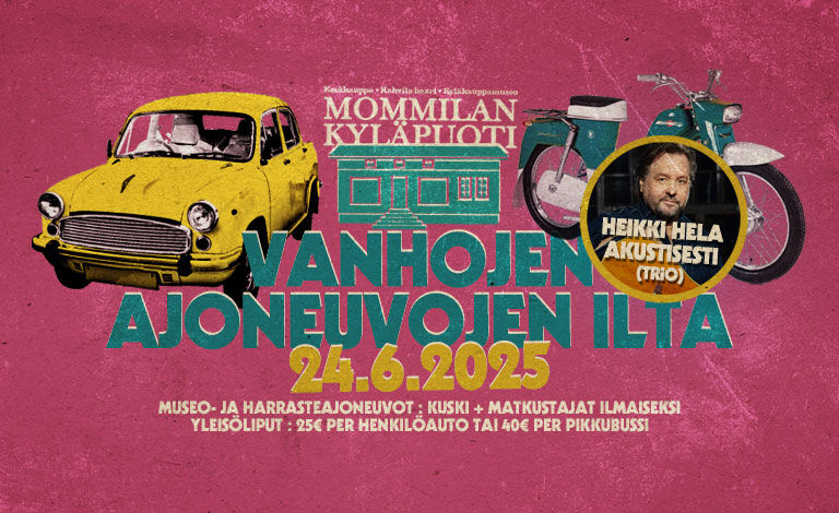 Vanhojen ajoneuvojen ilta 2025 Liput