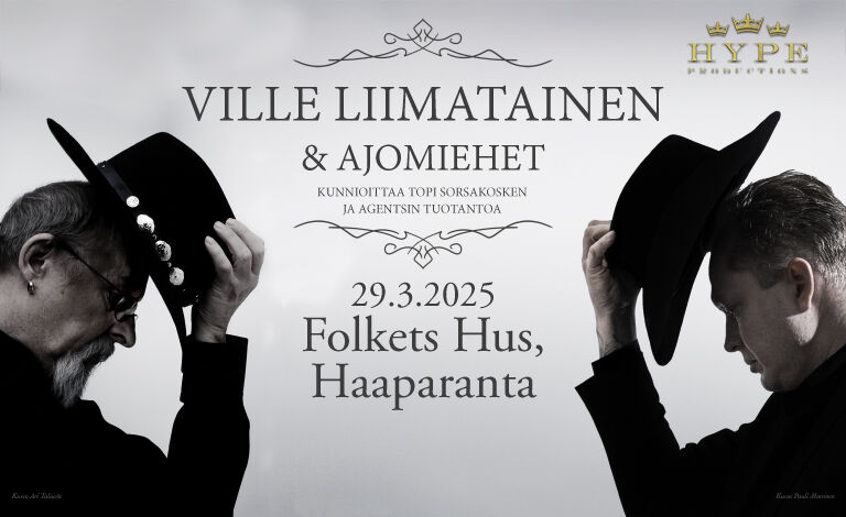 Ville Liimatainen & Ajomiehet kunnianosoitus Topi Sorsakoskelle ja Agentsille Liput