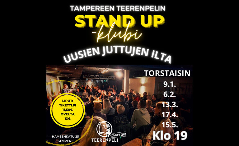 Teerenpelin stand up-klubi: Uusien juttujen ilta Liput