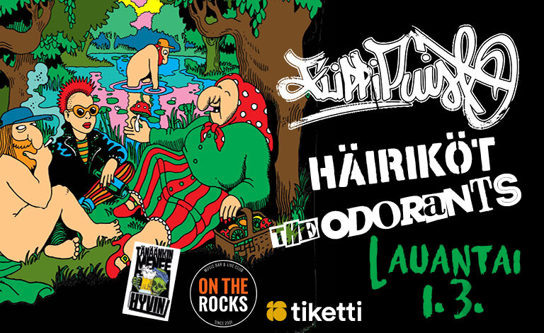 Flippipuisto, Häiriköt, The Odorants Biljetter