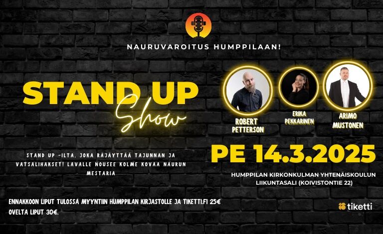 Stand up show Humppilassa! Liput