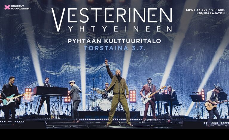 Pyhtään Kulttuuritalon pihakeikat: Vesterinen Yhtyeineen Liput