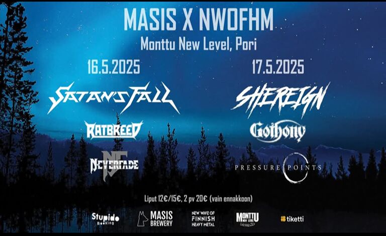 Masis x NWOFHM – Raskasta olutta ja riffejä! Liput