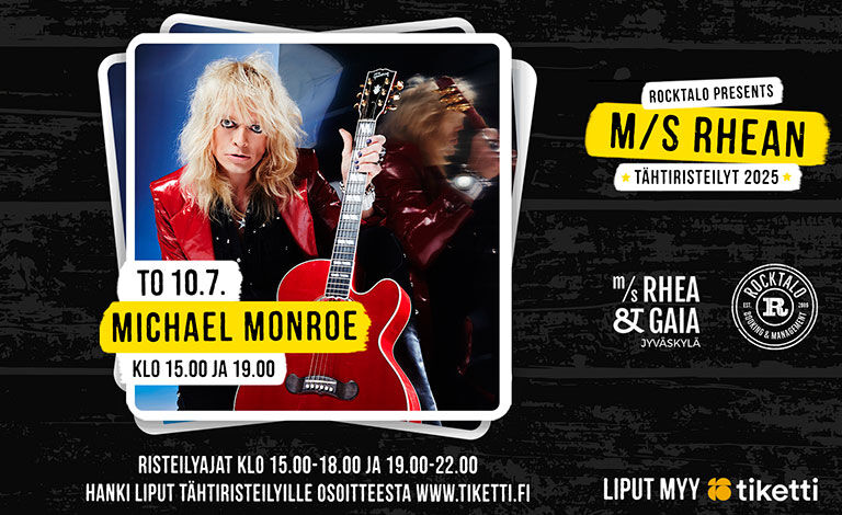 M/S Rhean Tähtiristeilyt: Michael Monroe (klo 15:00) Liput