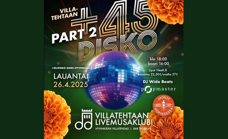 +45 Disko Hyvinkää! Liput