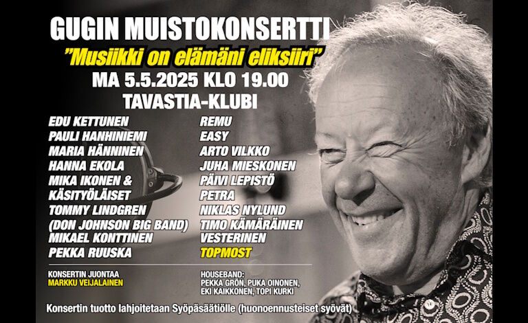 Gugin muistokonsertti Liput