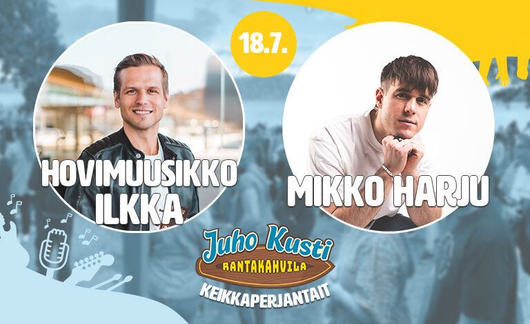 Rantakahvila Juho Kustin keikkaperjantait Liput