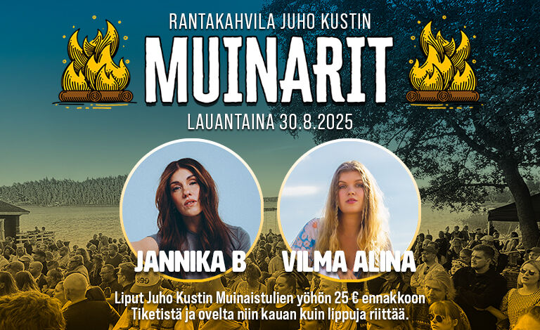 Rantakahvila Juho Kustin muinarit 2025: Vilma Alina, Jannika B Liput