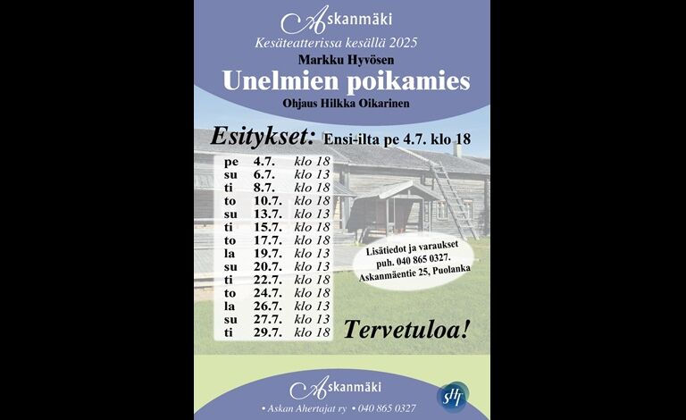 Askanmäen Kesäteatteri: Unelmien poikamies Liput