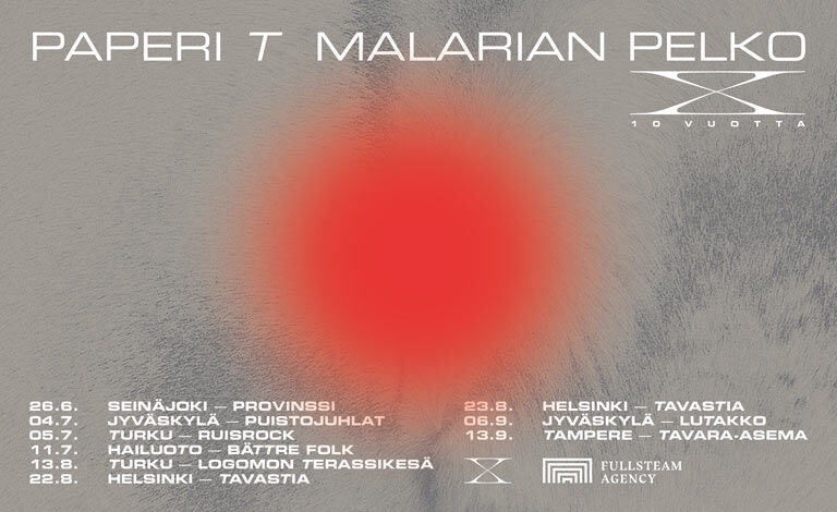 Paperi T – Malarian pelko 10 vuotta Liput