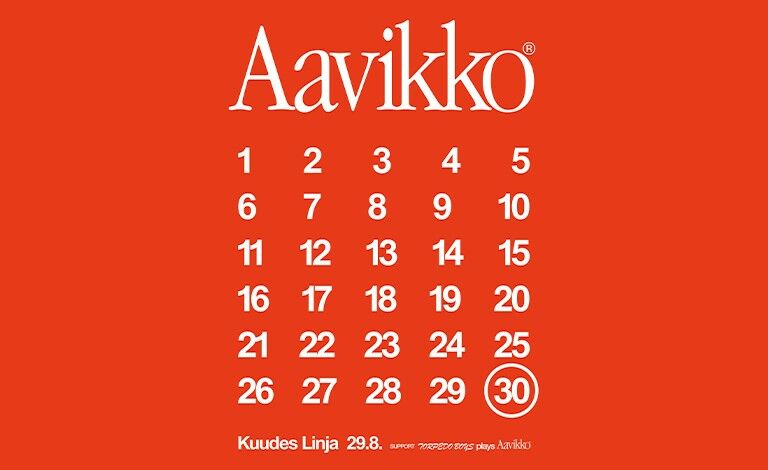 Aavikko 30v.-juhlavuotiskeikka Liput
