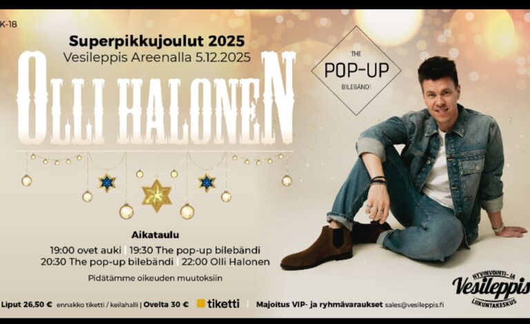 Superpikkujoulut 2025: Olli Halonen Liput