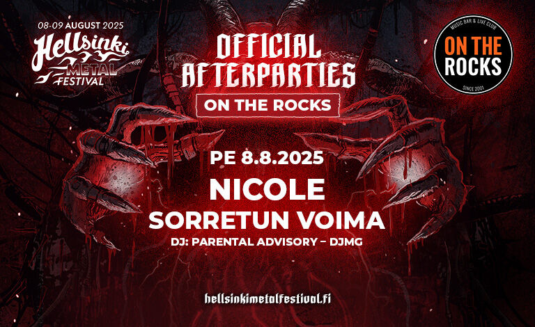 Hellsinki Metal Festival afterparty: Nicole, Sorretun Voima, DJMG Liput