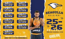 Helsinki Seagulls kotiottelut 2025-2026