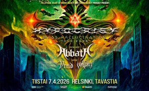 Hypocrisy (SE) – Mass Hallucination Tour 2026, Abbath (NO), Vomitory (SE), Vreid (NO)