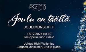 Joulu on täällä – mieskuoro Psaldon joulukonsertti
