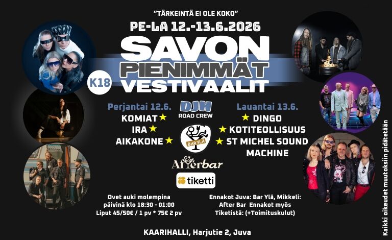 Savon Pienimmät Vestivaalit Liput