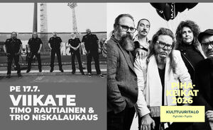 Pyhtään Kulttuuritalon pihakeikat: Viikate, Timo Rautiainen & Niskalaukaus