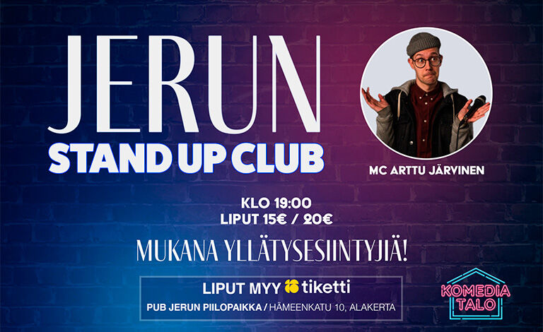 Jerun Stand Up Club -treeni-illat Liput