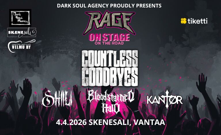 Rage on Stage: Countless Goodbyes, Bloodstained Halo, Shiili, Kantør Tickets