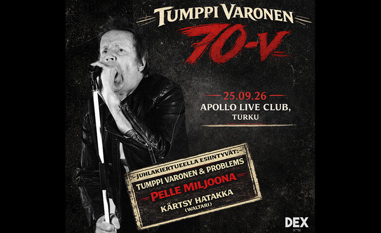 Tumppi Varonen 70v-juhlakonsertti feat. Pelle Miljoona Liput