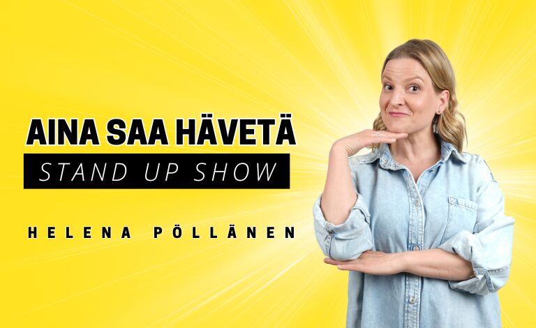 Helena Pöllänen – Aina saa hävetä -stand up -show Liput
