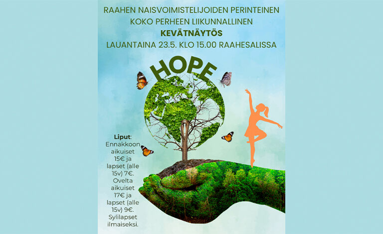 Raahen Naisvoimistelijoiden kevätnäytös: HOPE