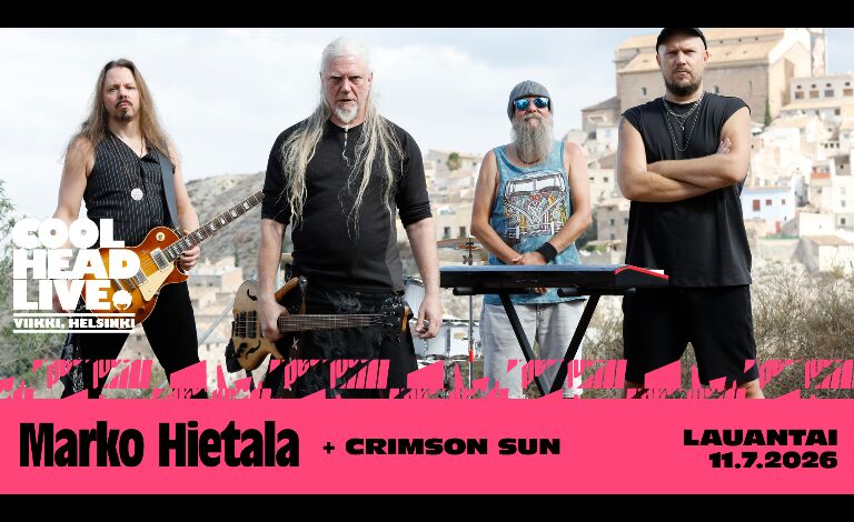 CoolHead Live: Marko Hietala + Crimson Sun Liput