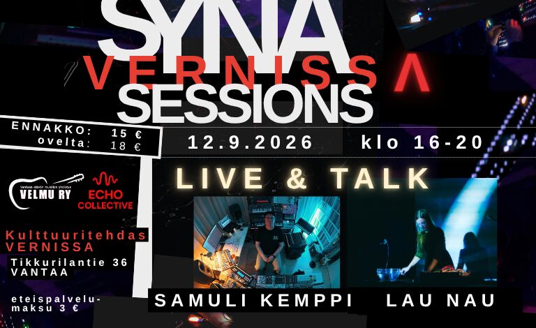 Synavernissa Sessions: Samuli Kemppi, Lau Nau Liput