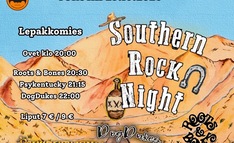 Southern Rock Night: Roots & Bones, Psykentucky, DogDukes Liput