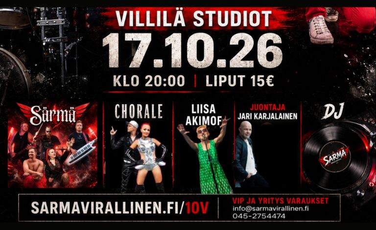 Särmän 10-vuotisjuhlakonsertti, Chorale, liisa akimof Liput