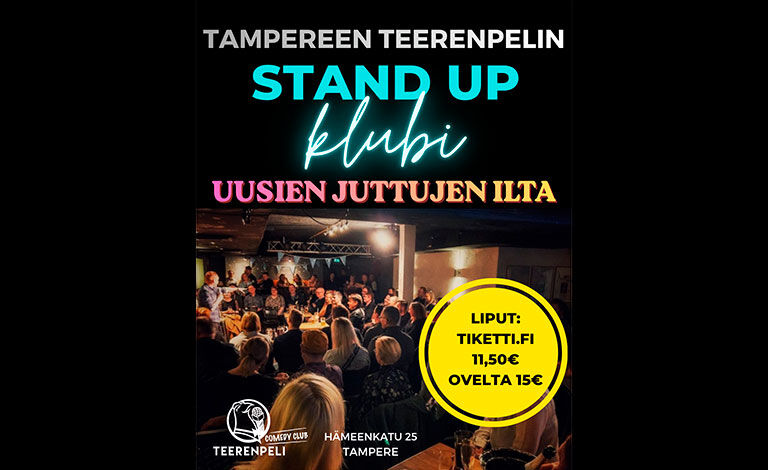 Teerenpelin stand up-klubi: Uusien juttujen ilta Liput