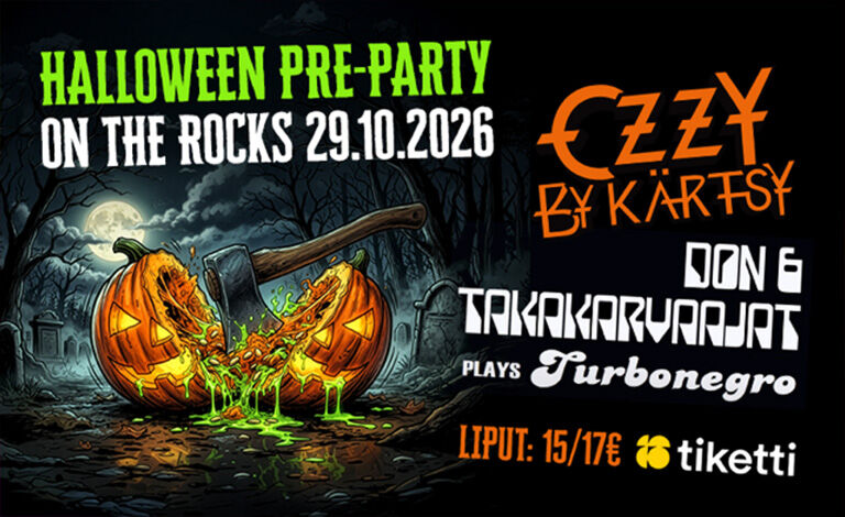 Halloween Pre-Party: Ozzy by Kärtsy, Don & Takakarvaajat plays Turbonegro, DJ Tonto Liput