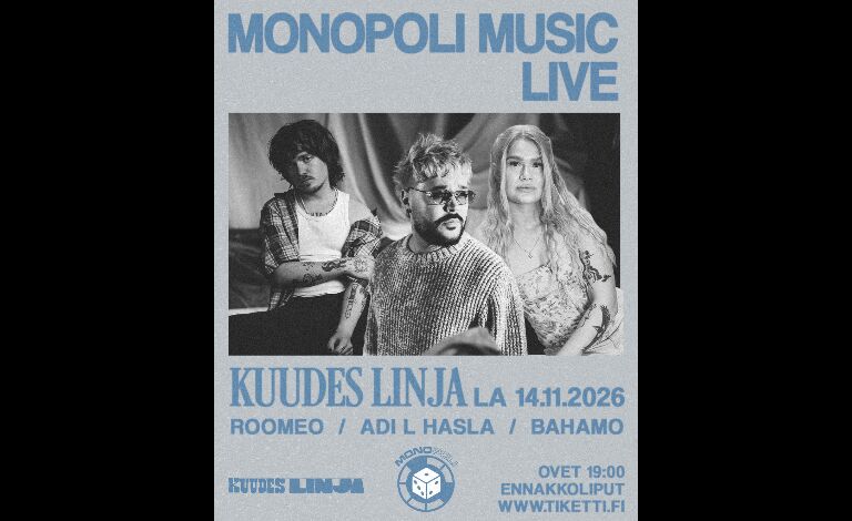 Monopoli Music Live: Adi L Hasla, Roomeo, Bahamo Liput