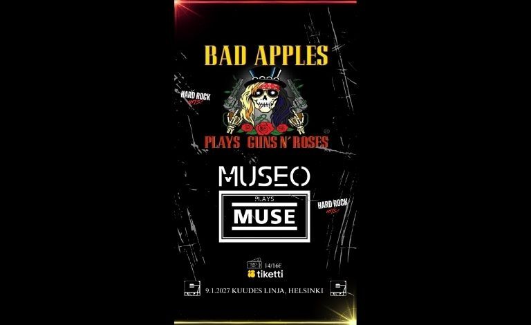 Bad Apples Plays Guns N´Roses, Museo Plays Muse Liput