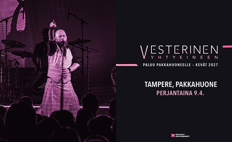 Vesterinen Yhtyeineen: Paluu Pakkahuoneelle Liput