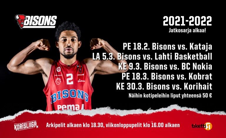 Bisons Loimaa kotiottelut 2021-2022 Tickets