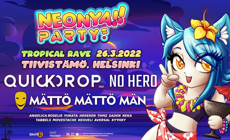 Neonya!! Party New Year's Tropical Rave: Quickdrop, Shirobon + More! Biljetter