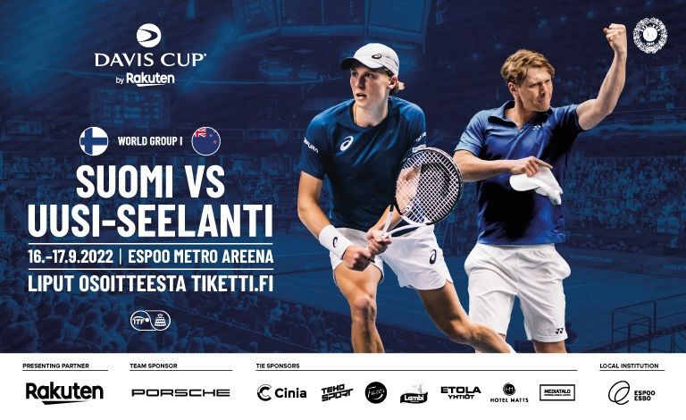 Tenniksen Davis Cup Suomi - Uusi-Seelanti Liput