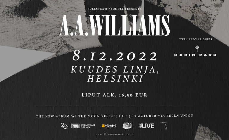 A.A. Williams (UK) + special guest Karin Park (NOR) Liput