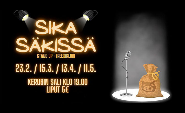 Kerubin stand up: Sika Säkissä Liput