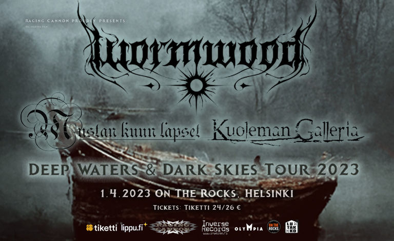 Deep Waters & Dark Skies Tour 2023: WormWood (SWE), Mustan Kuun Lapset, Kuoleman Galleria Liput
