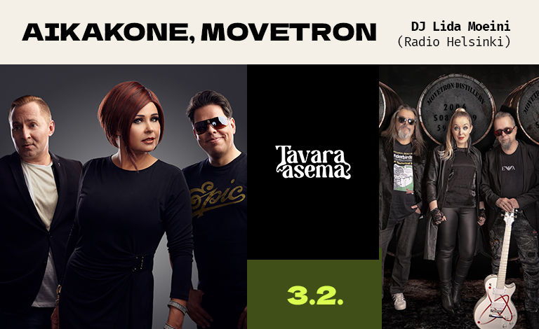 Aikakone, Movetron + DJ Lida Moeini (Radio Helsinki) Liput