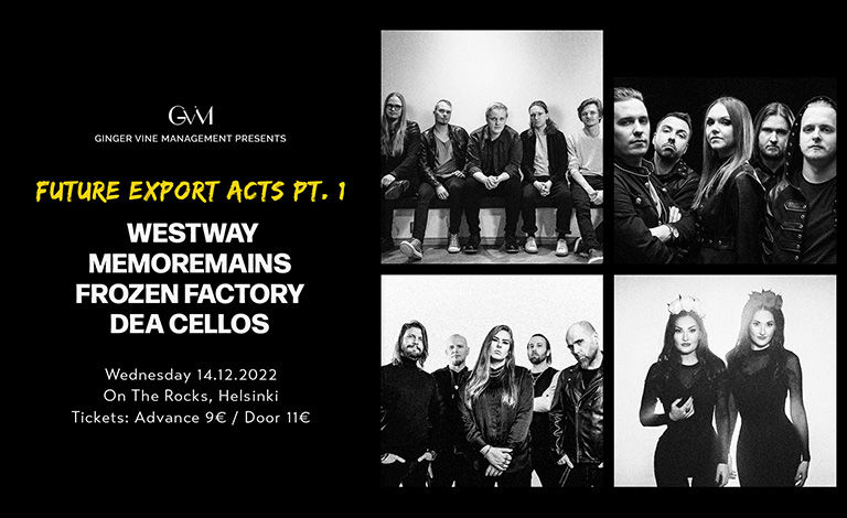 Future Export Acts pt. 1: Westway, Memoremains, Frozen Factory, Dea Cellos Tickets