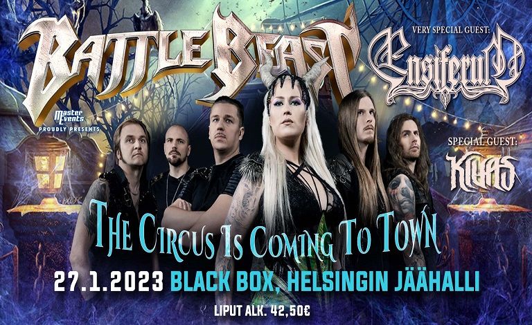 Battle Beast – Circus Of Doom Album Release Show + Ensiferum + Kiuas Liput