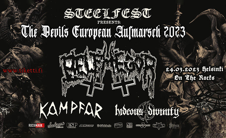 Belphegor (AT), Kampfar (NO), Hideous Divinity (IT), Leach (SE) Liput